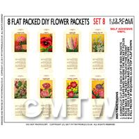 8 Dolls House Flower Seed Packets (Set 8)