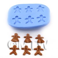 Dolls House Miniature 6 Gingerbread People Mould