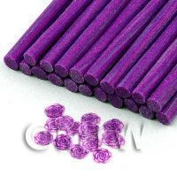 Handmade Purple Rose Cane With Glitter - Nail Art (11NC47)