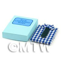  Miniature Opening Shirt Box With Blue Small Check Shirt
