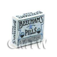 Dolls House Miniature Blue Victorian Beechams Pills Box