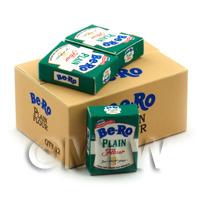Dolls House Miniature Bero Plain Flour Shop Stock Box And 3 Loose Boxes