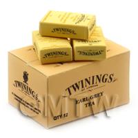 Dolls House Twinings Earl Grey Tea Stock Box And 3 Loose Boxes