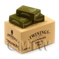 Dolls House Twinings Green Tea Stock Box And 3 Loose Boxes