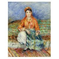 Pierre Auguste Renoir Painting Portrait of an Algerian Girl