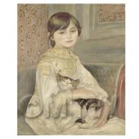 Pierre Auguste Renoir Painting Portrait of Julie Manet 