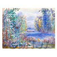 Pierre Auguste Renoir Painting River Landscape