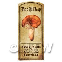 Dolls House Miniature Apothecary Pear Milkcap Fungi Colour Label