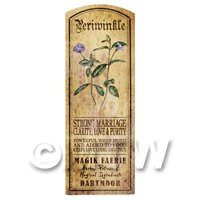 Dolls House Herbalist/Apothecary Periwinkle Herb Long Colour Label