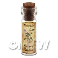 Dolls House Apothecary Periwinkle Herb Short Colour Label And Bottle