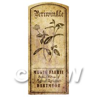 Dolls House Herbalist/Apothecary Periwinkle Herb Short Sepia Label