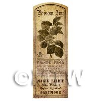 Dolls House Herbalist/Apothecary Poison Ivy Herb Long Sepia Label