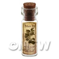 Dolls House Apothecary Poison Ivy Herb Short Sepia Label And Bottle