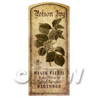 Dolls House Herbalist/Apothecary Poison Ivy Herb Short Sepia Label