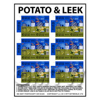 Dolls House Miniature Packaging Sheet of 6 Potato & Leek Cup a Soup
