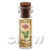 Dolls House Apothecary Primrose Herb Short Colour Label And Bottle