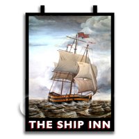 Dolls House Miniature Pub / Tavern Sign - The Ship Inn