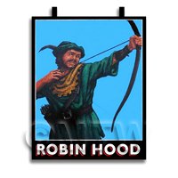 Dolls House Miniature Pub / Tavern Sign - Robin Hood