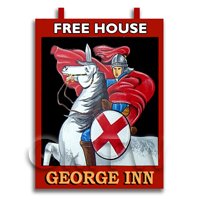 Dolls House Miniature Pub / Tavern Sign - The George Inn