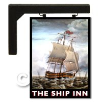 Wall Mounted Dolls House Pub / Tavern Sign - The Ship Inn