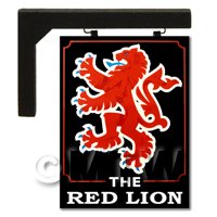 Wall Mounted Dolls House Pub / Tavern Sign - Red Lion