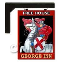 Wall Mounted Dolls House Pub / Tavern Sign - The George Inn