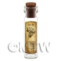 Dolls House Apothecary Rose Hip Herb Long Sepia Label And Bottle