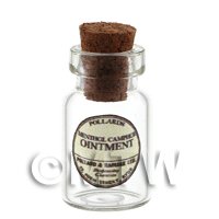 Dolls House Miniature Camphor Ointment Glass Apothecary Ointment Jar 