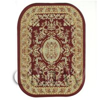 Dolls House Large Oval 18th Century Carpet / Rug (18NLO4)