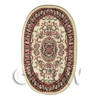Dolls House Miniature Small Oval Victorian Rug (VCNSO01)