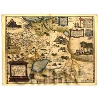 Dolls House Miniature Old Map Of Russia From The Late 1500s