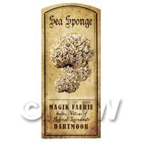 Dolls House Miniature Apothecary Sea Sponge Fungi Colour Label