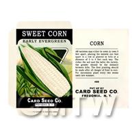 Early Sweet Corn Dolls House Miniature Seed Packet 