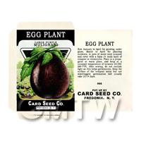 Egg Plant / Aubergine Dolls House Miniature Seed Packet