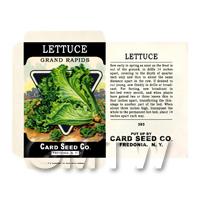 Grand Rapids Lettuce Dolls House Miniature Seed Packet 