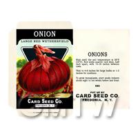 Red Onion Dolls House Miniature Seed Packet