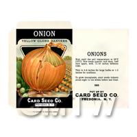 White Danvers Onion  Dolls House Miniature Seed Packet 