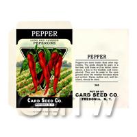 Long Cayenne Pepper  Dolls House Miniature Seed Packet 