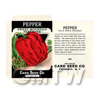 Sweet Red Pepper  Dolls House Miniature Seed Packet 
