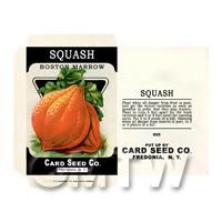 1/12th scale - Boston Squash  Dolls House Miniature Seed Packet 