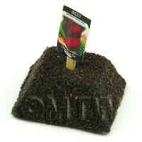 Dolls House Miniature Detroit Beetroot Seed Packet With A Stick