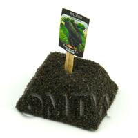Dolls House Miniature Black Radish Seed Packet With A Stick