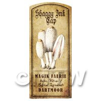 Dolls House Miniature Apothecary Shaggy Ink Cap Fungi Colour Label