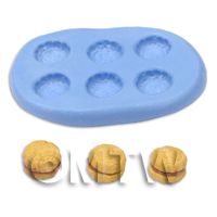 Dolls House Miniature Vanilla Biscuit Silicone Mould