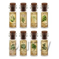 Dolls House Apothecary Short Herb Colour Label And Bottle Set 6