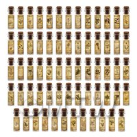 Dolls House Apothecary Set Of 64 Herb Short Sepia Label And Bottles