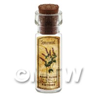 Dolls House Apothecary Spearmint Herb Short Colour Label And Bottle