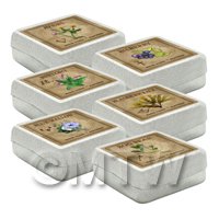 Dolls House Herbalist/Apothecary Square Herb Box Set 2