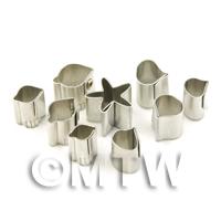 Set of 9 Assorted Size Metal (Small) Rose Craft Cutters