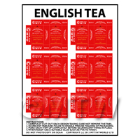 Dolls House Miniature Packaging Sheet of 6 Twinings English Tea